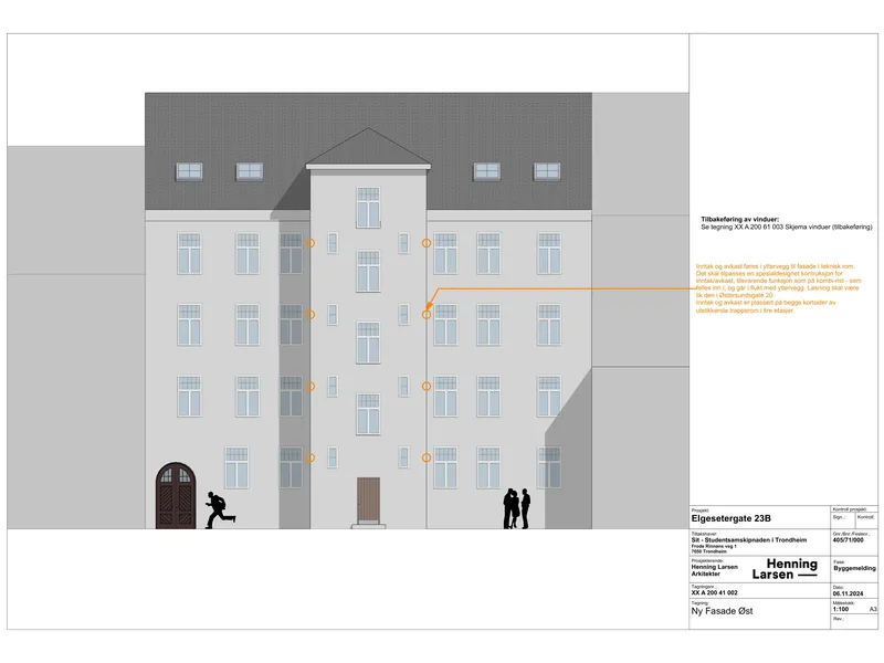 Fasade fra byggesøknad