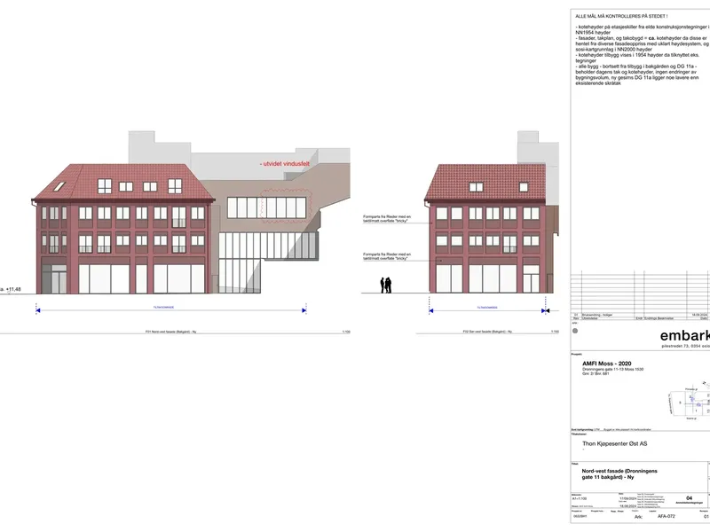 Fasade fra byggesøknad