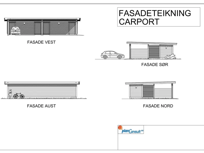 Fasade fra byggesøknad