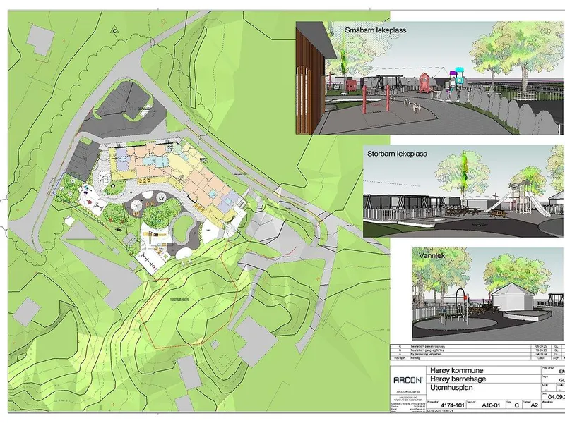 Ny barnehage i Herøy kommune - Utomhusplan