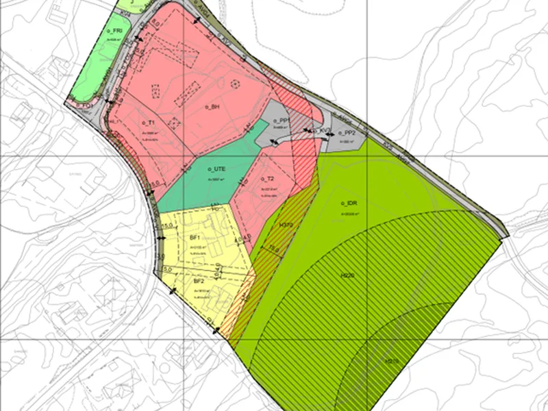 Plankart for ny barnehage i Herøy kommune
