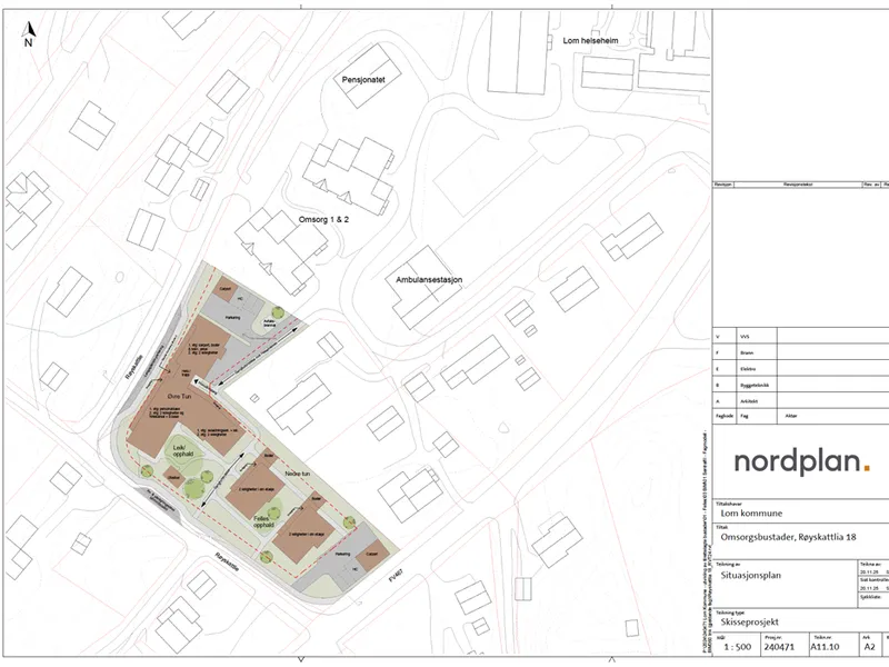 Røyskattlia 18 - situasjonsplan 20.11.25 - Klikk for stort bilde