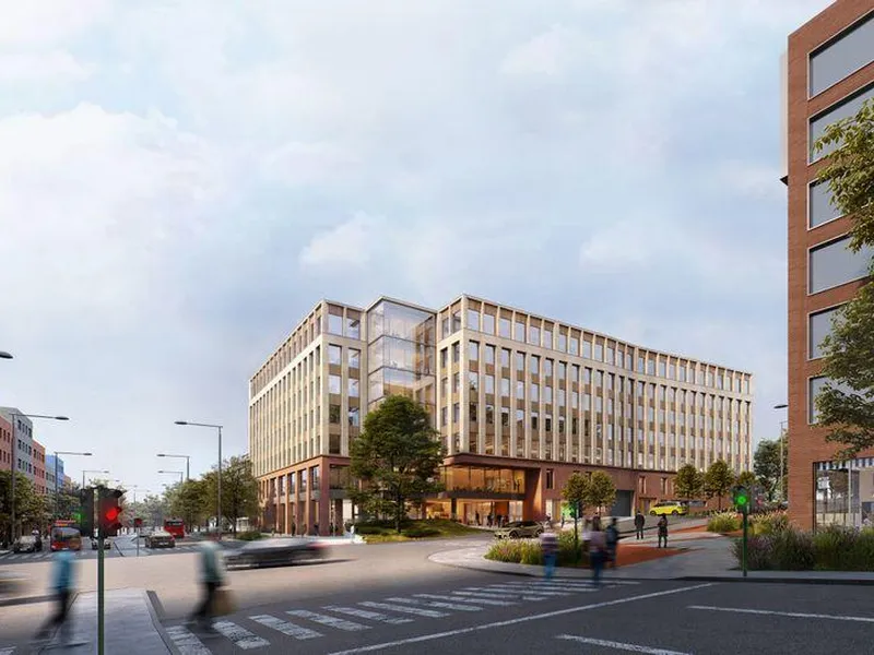 Hasle Kraft blir et moderne og bærekraftig kontorbygg. Nå er rammetillatelse mottatt og det er klart for byggestart.