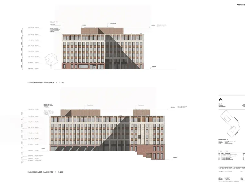 Fasade fra byggesøknad