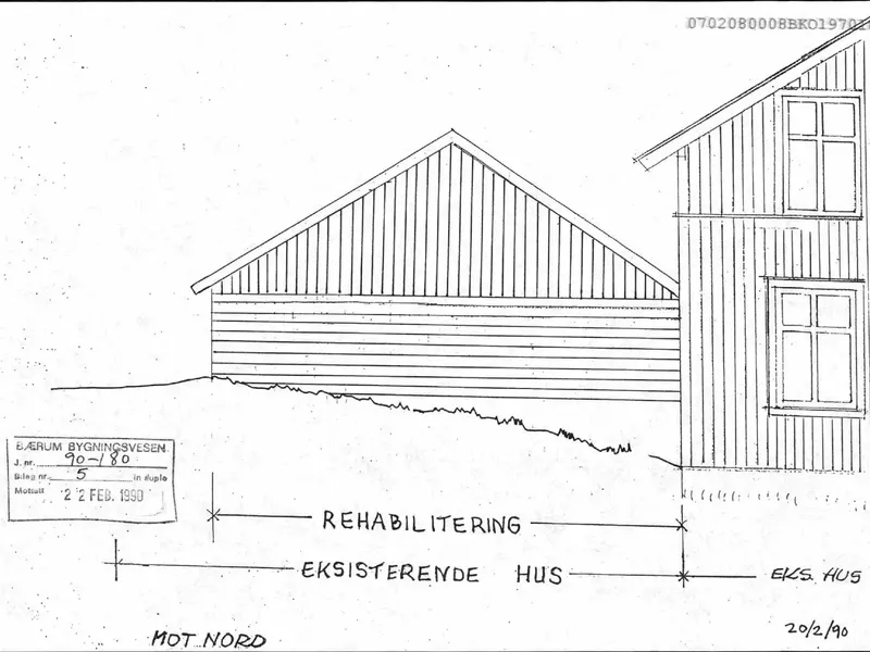 Fasade fra byggesøknad