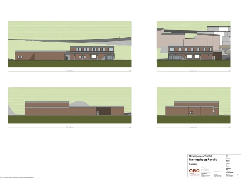 Fasade fra byggesøknad