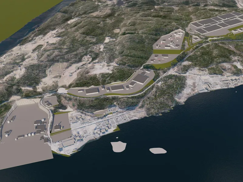 Kartillustrasjon næringsområde Frier Vest