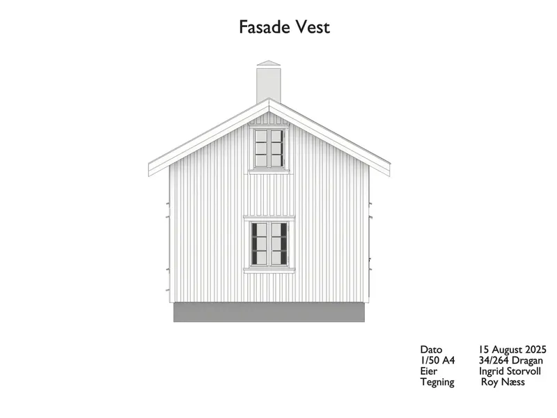 Fasade fra byggesøknad