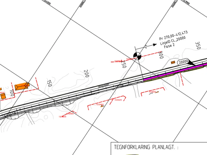 Kart Ringveien hele strekningen