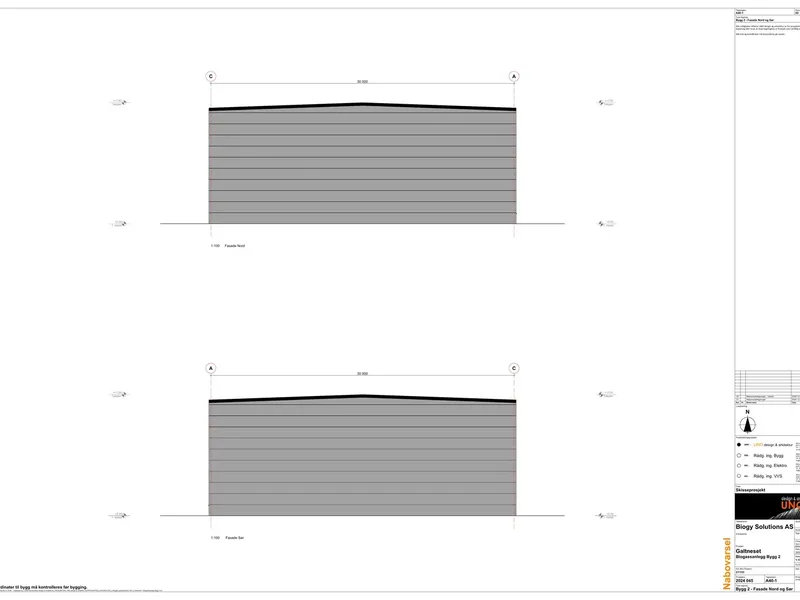 Fasade fra byggesøknad
