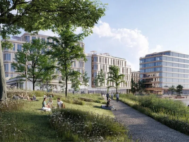 Samhandlingsfasen for storprosjektet Hamar Science Park endte ikke med byggekontrakt for Betonmast Innlandet.. Illustrasjon: Arkitema