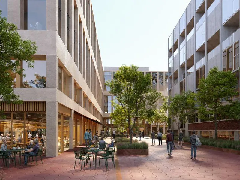 I Hasle Kraft er det lagt stor vekt på eiendommens uteareal med vannspeil, parkanlegg og en gjennomgang under bygget fra krysset Økernveien og rett inn i byggets grønne hage. Husrestauranten Kraft vil tilby et rikt utvalg av økologiske matvarer, som sammen med kafeen i byggets første etasje blir et åpnet areal med direkte tilknytning til parkområdet utenfor. Her kan forbipasserende, kontorbrukere og gjester sitte ute og nyte en lunsj i rolige omgivelser, godt tilbaketrukket fra trafikk.