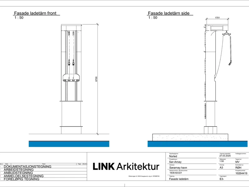 Fasade fra byggesøknad