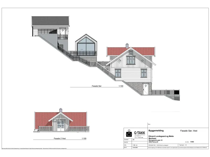 Fasade fra byggesøknad