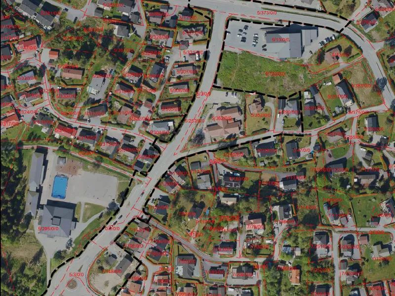 Kart - Kjensliveien Ødegårdsveien - Klikk for stort bilde