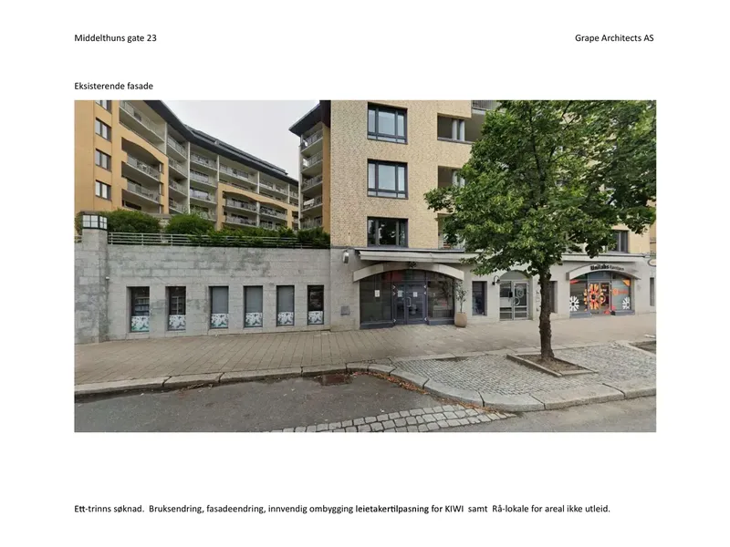 Fasade fra byggesøknad