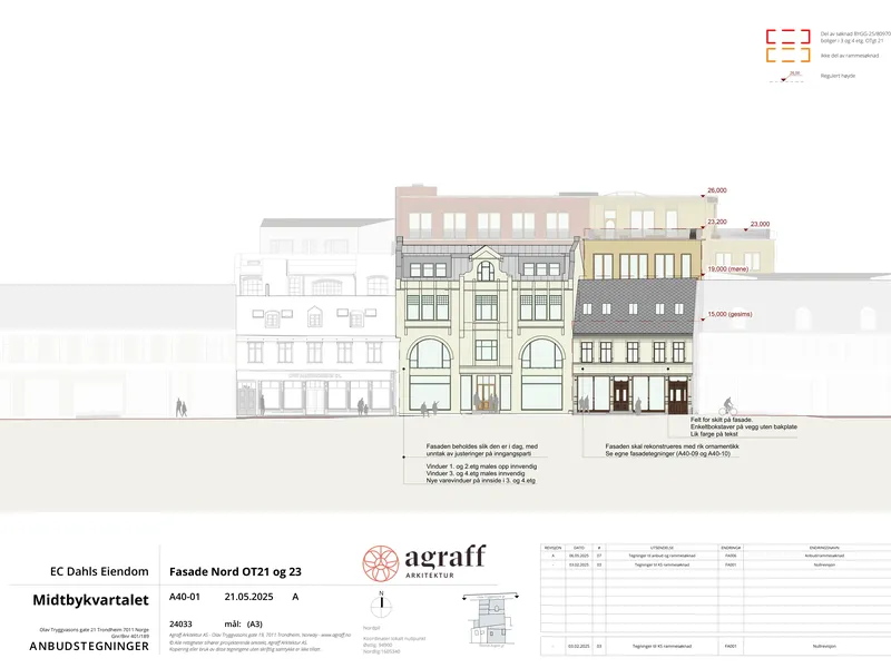Fasade fra byggesøknad
