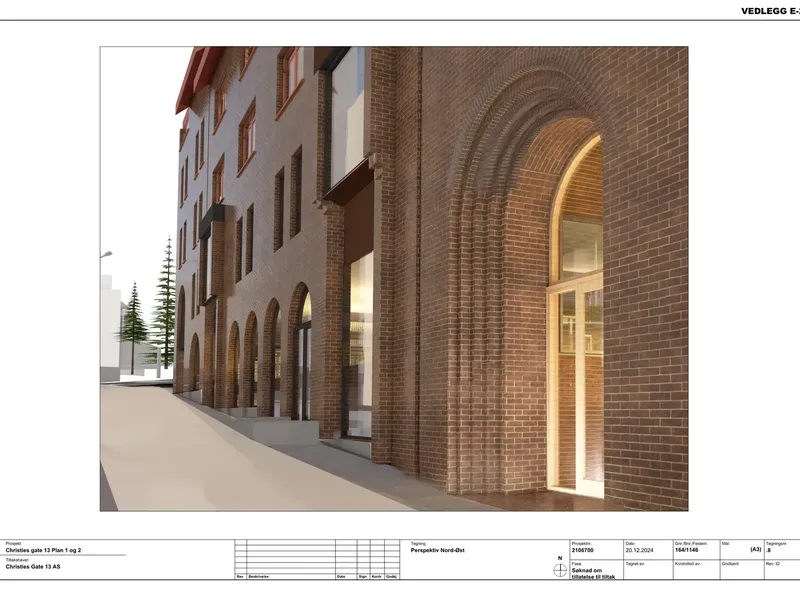 Fasade fra byggesøknad