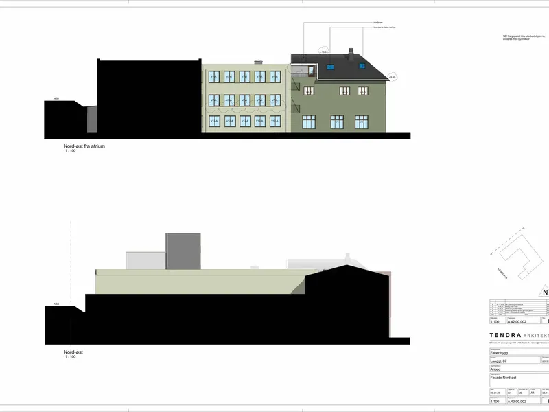 Fasade fra byggesøknad
