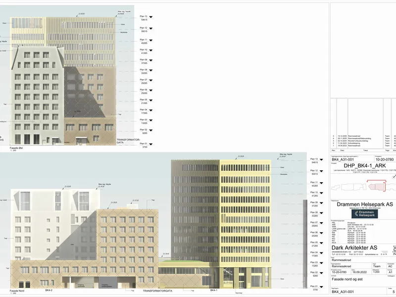Fasade fra byggesøknad