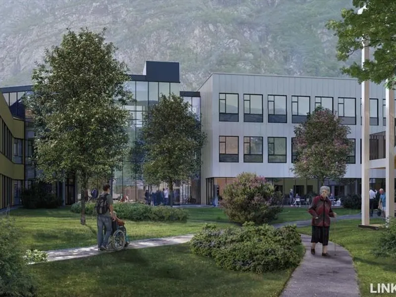 Fasade sett fra utsiden - Klikk for stort bilde
