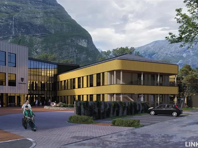 Fasade sett fra utsiden - Klikk for stort bilde
