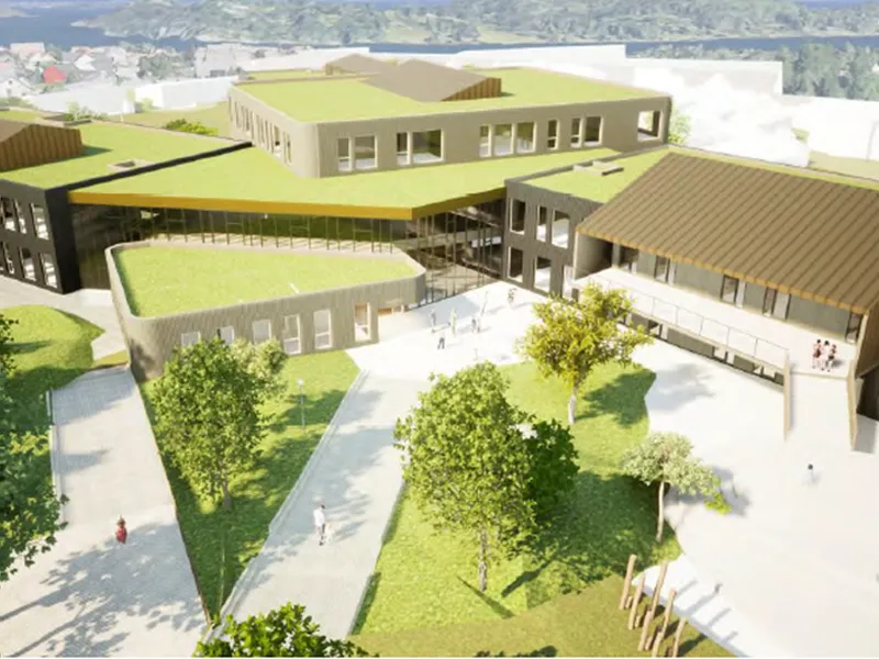Hommersåk skole og skoleplassen