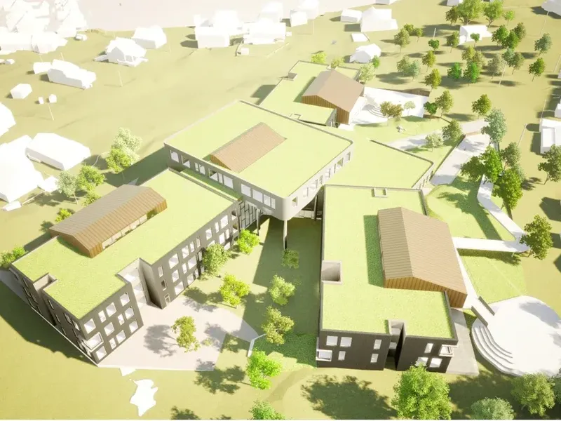 Illustrasjon av Hommersåk skole