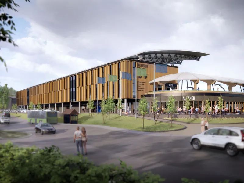 Nye Nadderud stadion. Ill. Hille Melbye Arkitekter AS + Stefan Ekberg Arkitekter AS. 