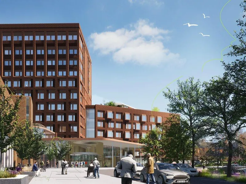 Illustrasjon av Nye Rikshospitalet