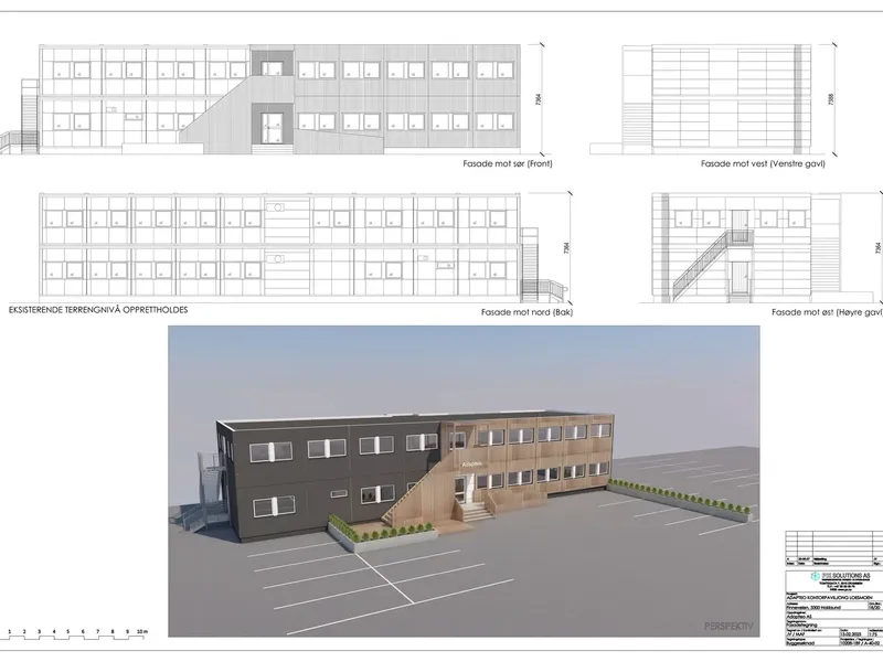 Fasade fra byggesøknad