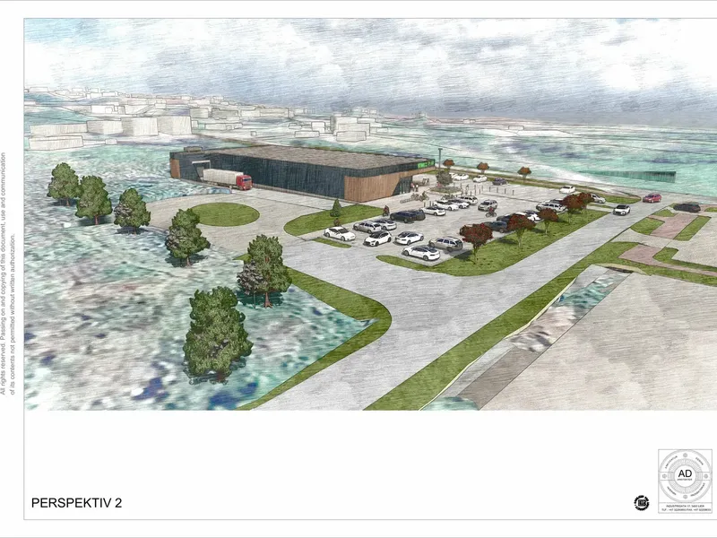 Perspektiv fra byggesøknad