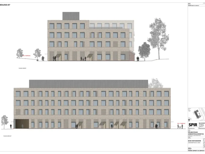 Fasade fra byggesøknad