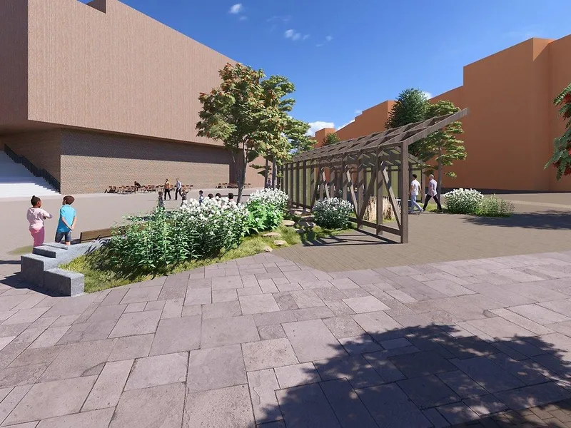 Skisse nye Melhus torg