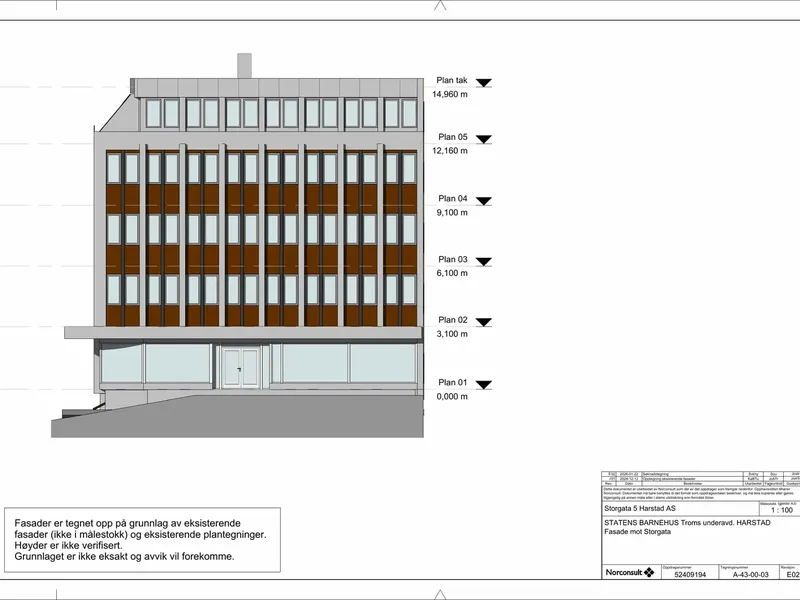 Fasade fra byggesøknad