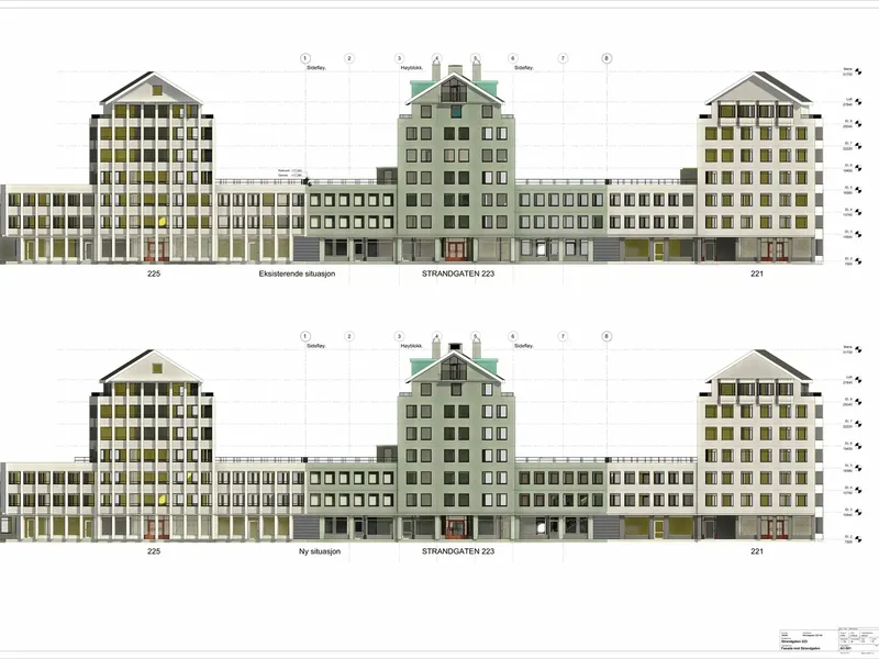 Fasade fra byggesøknad
