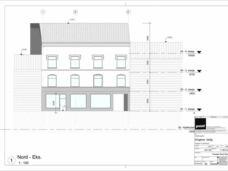 Fasade fra byggesøknad
