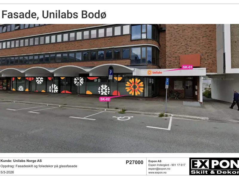 Fasade fra byggesøknad