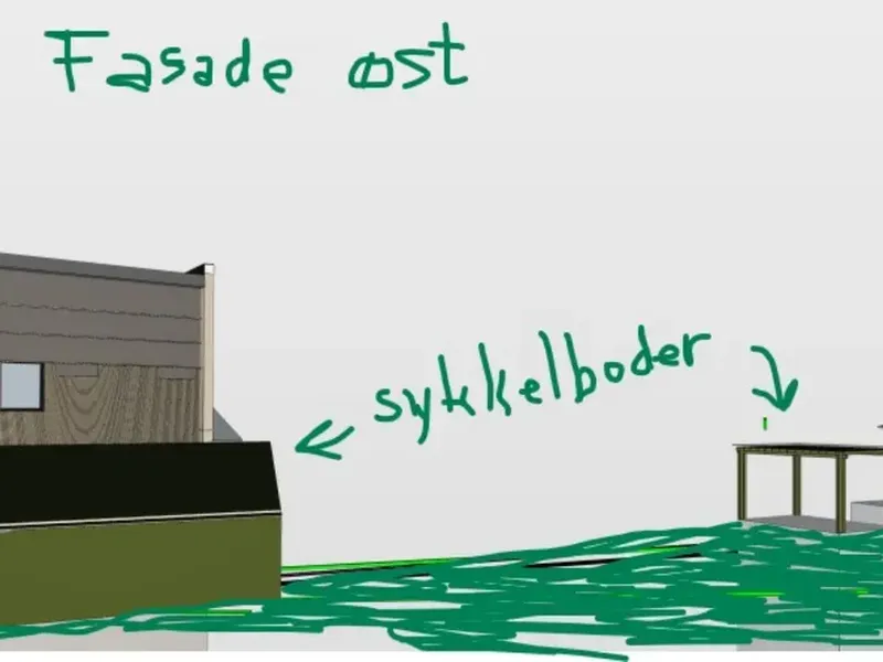 Fasade fra byggesøknad