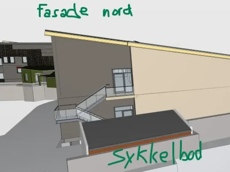 Fasade fra byggesøknad