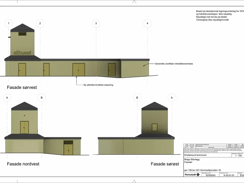 Fasade fra byggesøknad