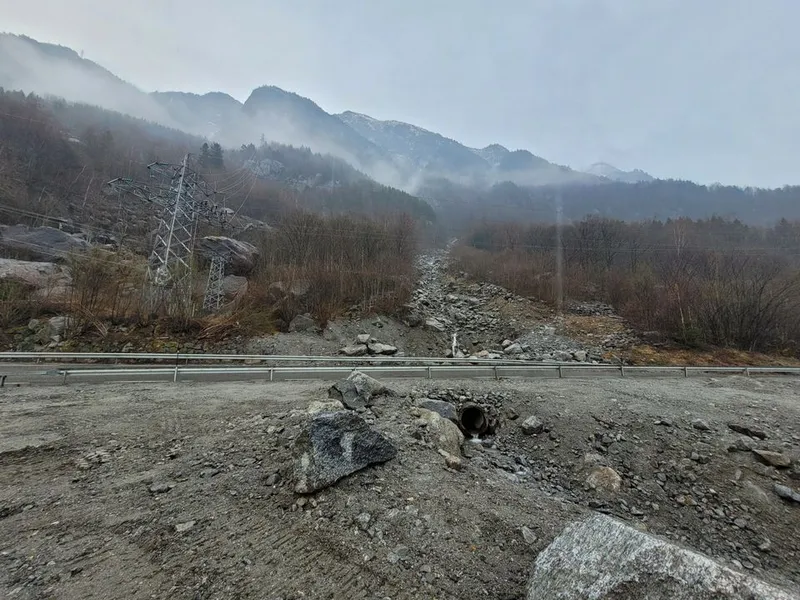 Rasutsatt område på Rv.13 Skare-Sogndal. Foto: Asplan Viak