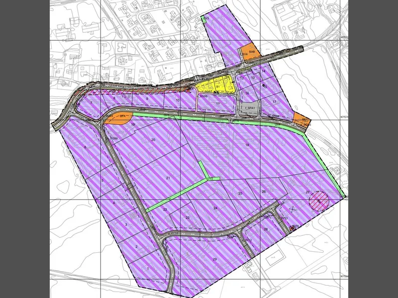 Vedtatt arealplankart for Skogmo industriområde. 