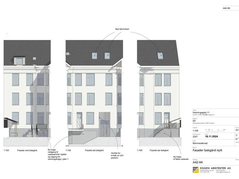Fasade fra byggesøknad