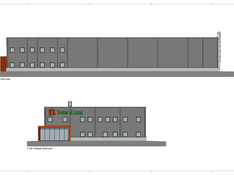 Fasade fra byggesøknad