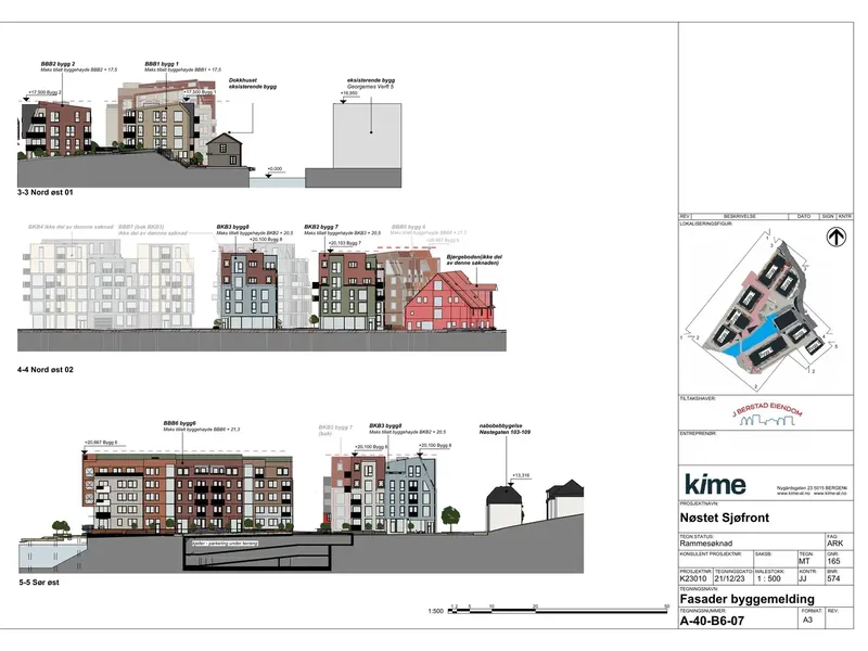 Fasade fra byggesøknad