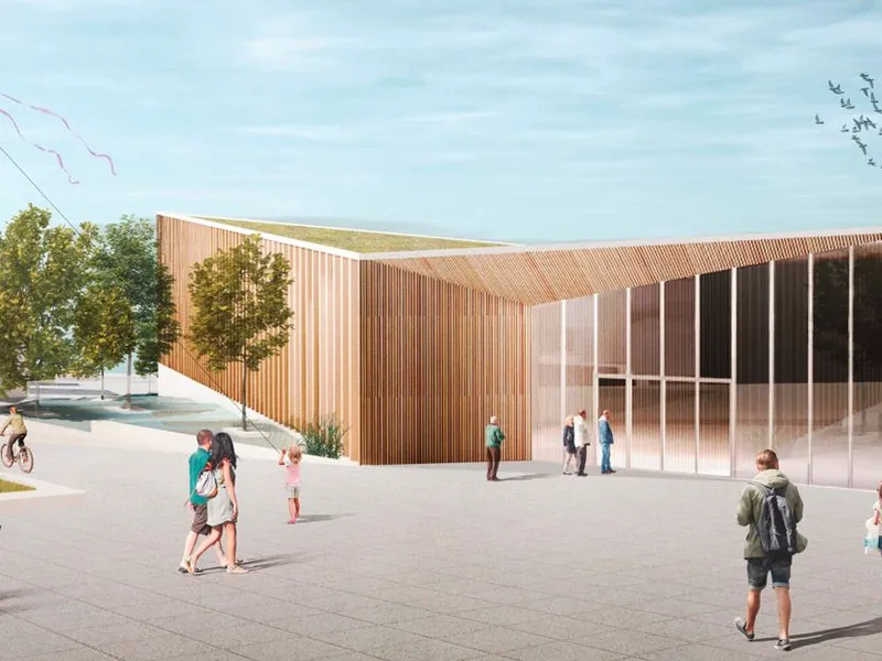 Dette er en foreløpig arbeidsskisse av prosjektet. Illustrasjon: Dyrø og Moen Arkitekter / Oslobygg KF