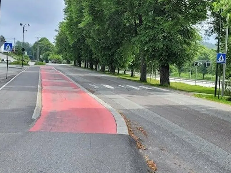 Bildet viser dagens situasjon på Bjørndalssletta i Kristiansand. Foto: Statens vegvesen.