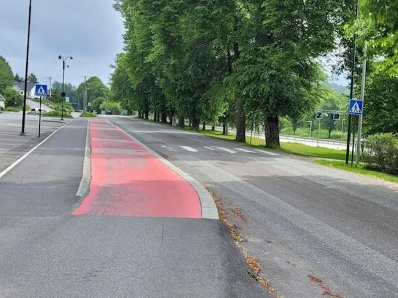 Slik ser deler av strekningen som skal bygges ut i dag. Foto: Statens vegvesen.