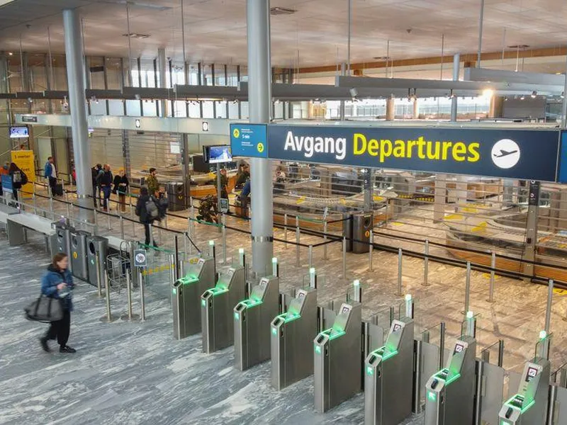 Sikkerhetskontrollen på Oslo lufthavn